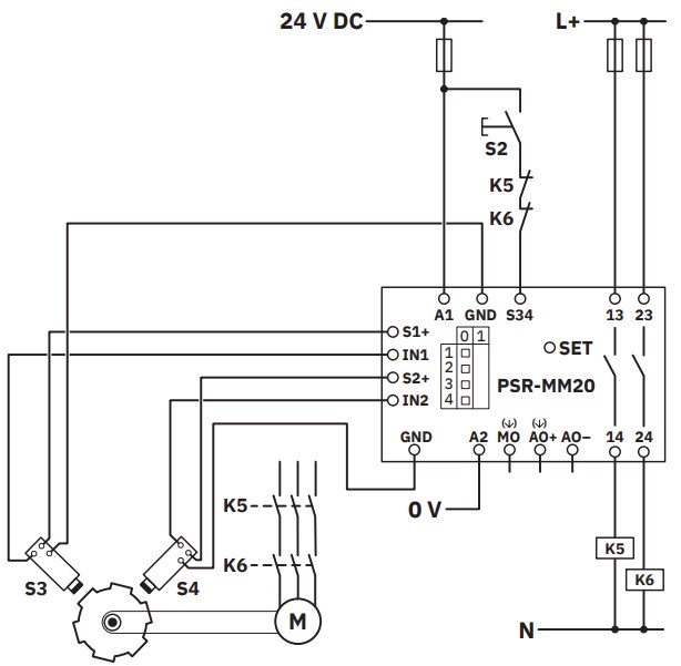 Application Circuit Diagram - Phoenix Contact PSR Safety Relay Modules